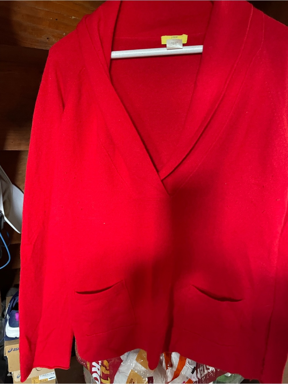 J. Crew Red Cashmere Sweater (Divina)